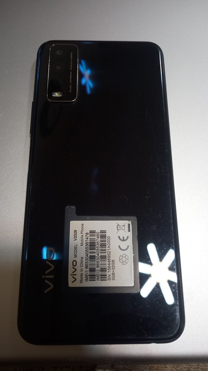 موبایل کارکرده ویوو Y12s رم 3 حافظه 32 رم خور ۲سیم Phantom Black با قابلیت شارژ معکوس ریجستر شده